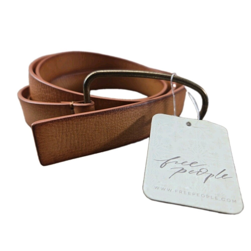 NEW - Free People Full Grain Cow Leather Hip Waist Belt Brown ALL Sizes S/M/L/XL